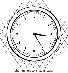 Wall Clock Images For Drawing - Flutejinyeoung