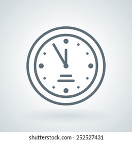 Wall Clock Line Icon