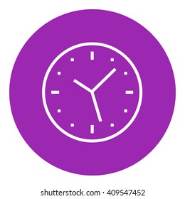 Wall clock line icon.