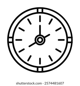 Wall clock line icon deisgn