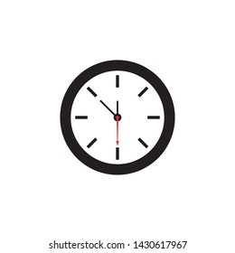 Wall clock logo design template vector image