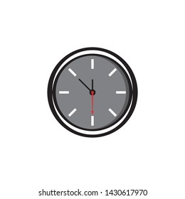 Wall clock logo design template vector image