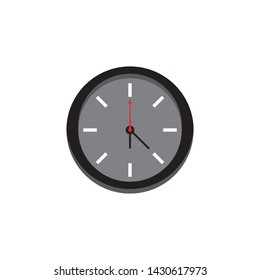 Wall clock logo design template vector image
