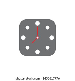 Wall clock logo design template vector image
