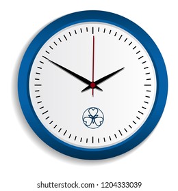 Wall Clock Mockup Icon. Realistic Illustration Of Wall Clock Mockup Vector Icon For Web Design