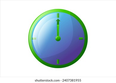 Wall Clock New Year Sticker