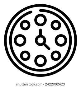 Wall clock office icon outline vector. Business meeting. Screen web leader