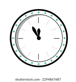 Reloj de pared sobre un fondo blanco aislado.