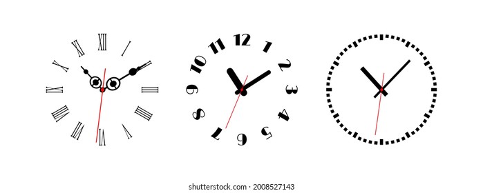 reloj de pared sobre fondo blanco