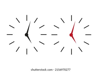 Wall clock on a white background. icon. vector