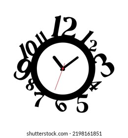 reloj de pared sobre fondo blanco