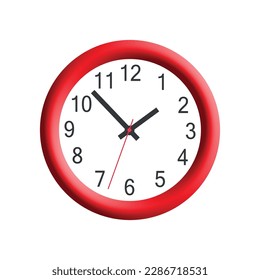reloj de pared sobre fondo blanco