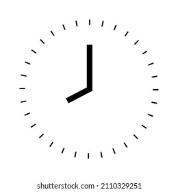 Wall clock outline icon design vector template. Time alarm deadline business symbol.