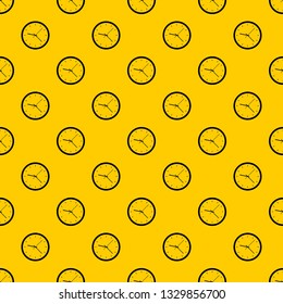 Wall clock pattern seamless vector repeat geometric yellow for any design