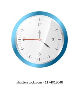 wall clock with red arrows