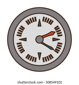wall clock retro isolated icon vector illustration design
