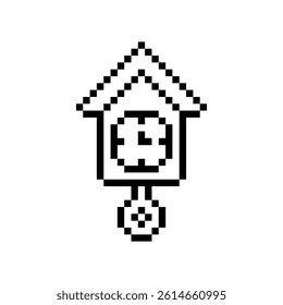 wall clock retro pixel art