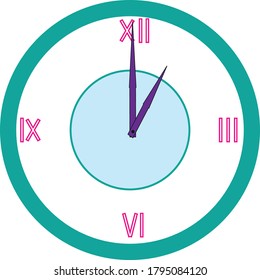 wall clock with Roman numerals
