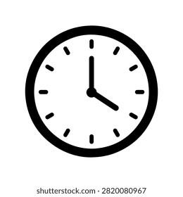 wall clock round analog time icon