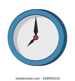 Wall clock round frame time symbol isolated vector illustration graphic design