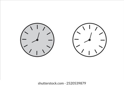 Wall Clock Showing 14.30 or 2.30 O'Clock on White Wooden Surface - Perfect for Time Management and Scheduling Concepts