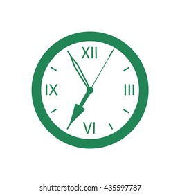 Wall clock showing seven o'clock time.