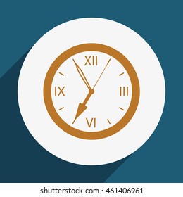 Wall clock showing seven o'clock time.