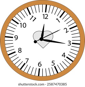 wall clock silhouette vector style with white background.