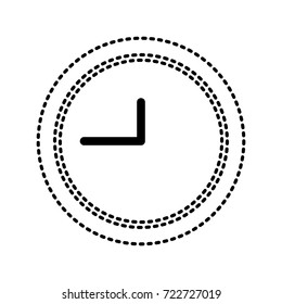 wall clock sticker  vector illustration