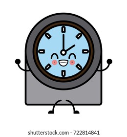 Wall clock symbol cute kawaii cartoon