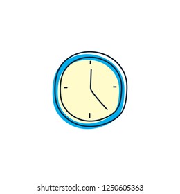 Wall clock template clip art. Business concept icon design. Vector illustration