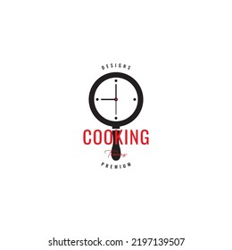wall clock time to cooking logo design