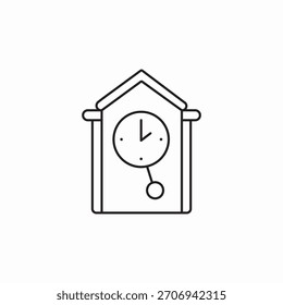 Vector de signo de icono de tiempo de reloj de pared