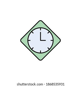 wall, clock, time icon. Signs and symbols can be used for web, logo, mobile app, UI, UX