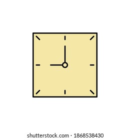 pared, reloj, icono de tiempo. Los signos y símbolos se pueden utilizar para web, logotipo, aplicación móvil, interfaz de usuario, UX