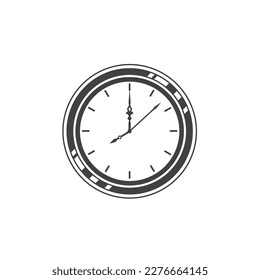 wall clock vector element design template web