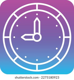 Wall Clock vector icon. Can be used for printing, mobile and web applications.