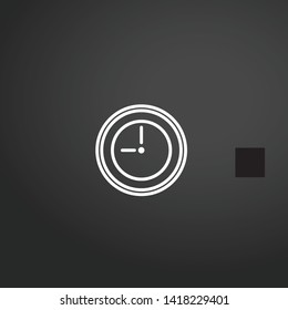 Wall Clock vector icon. Wall Clock concept stroke symbol design. Thin graphic elements vector illustration, outline pattern for your web site design, logo, UI. EPS 10.