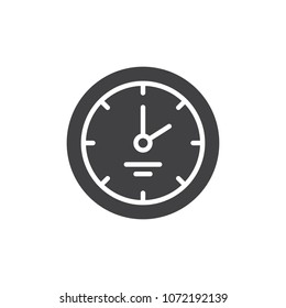 Wall clock vector icon. filled flat sign for mobile concept and web design. Office watch simple solid icon. Symbol, logo illustration. Pixel perfect vector graphics