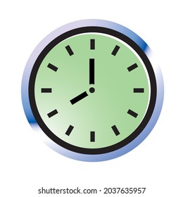 wall clock vector icon isolated on white