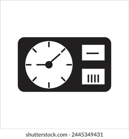 wall clock vector icon line template