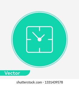Wall clock vector icon sign symbol