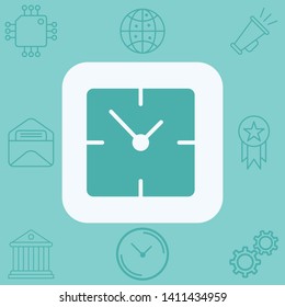 Wall clock vector icon sign symbol