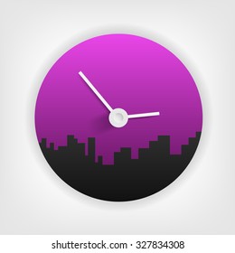 Wall clock. Vector illustration