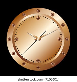 Wall clock. Vector illustration.
