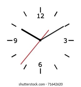 Wall clock. Vector illustration.