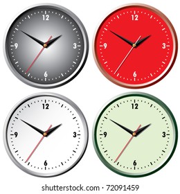 Wall clock. Vector illustration.