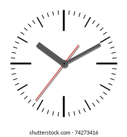 Wall clock. Vector illustration.