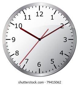 Wall clock. Vector illustration.