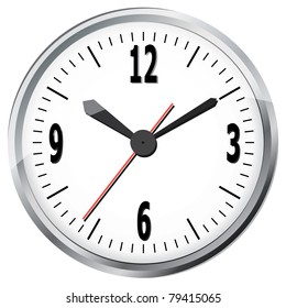 Wall clock. Vector illustration.